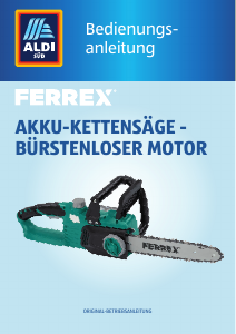 Bedienungsanleitung Ferrex XYZ618 Kettensäge