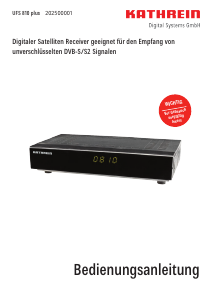 Bedienungsanleitung Kathrein UFS 810 Plus Digital-receiver