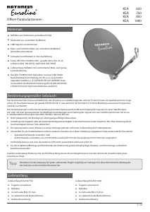 Handleiding Kathrein KEA 850 Satellietschotel