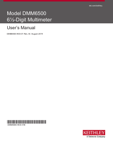 Manual Keithley DMM6500 Multimeter