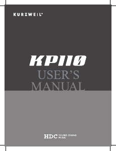 Manual Kurzweil KP110 Digital Keyboard
