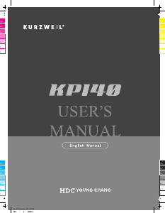 Manual Kurzweil KP140 Digital Keyboard