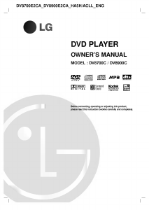 Návod LG DV8700C DVD prehrávač