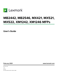Manual Lexmark MX522adhe Multifunctional Printer