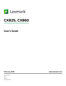 Handleiding Lexmark CX860de Multifunctional printer