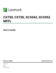 Handleiding Lexmark CX735adse Multifunctional printer