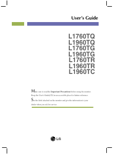 Manual LG L1760TR-BFQ LCD Monitor