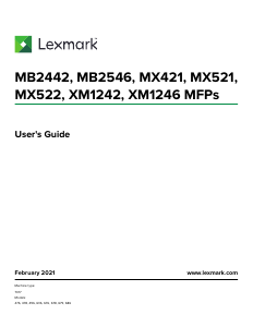 Manual Lexmark MB2546adwe Multifunctional Printer