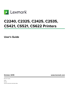 Manual Lexmark CS622de Printer