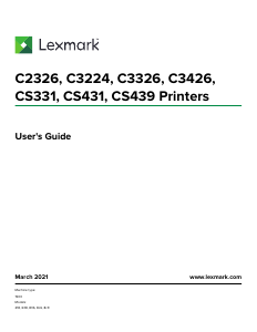 Manual Lexmark C3426dw Printer