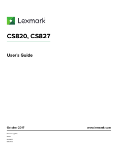 Handleiding Lexmark CS820de Printer