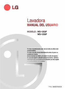 Manual de uso LG WD-1255FHB Lavadora