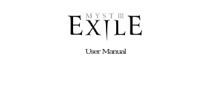 Manual PC Myst III - Exile