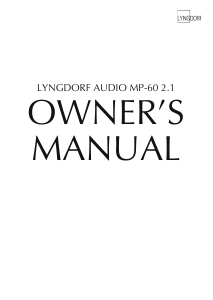 Manual Lyngdorf MP-60 2.1 Pre-amplifier