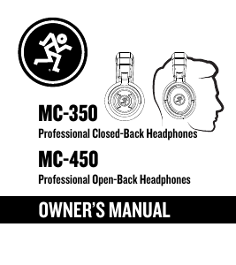 Manual Mackie MC-350 Headphone