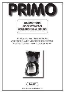 Handleiding Primo KZ10 Koffiezetapparaat