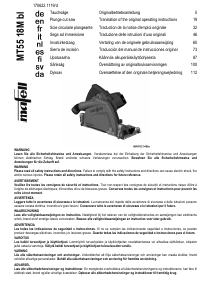 Manuale Mafell MT 55 18M bl Sega circolare