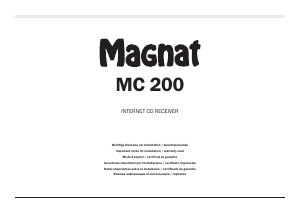 Mode d’emploi Magnat MC 200 Lecteur CD