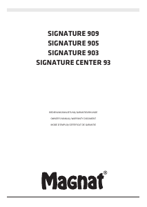 Bruksanvisning Magnat Signature 909 Högtalare