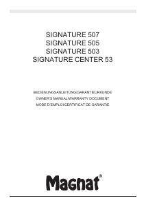 说明书 Magnat Signature 505 扬声器