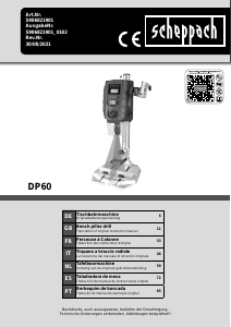 Manual de uso Scheppach DP60 Taladro de columna