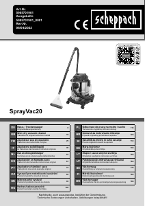 Manual Scheppach SprayVac20 Vacuum Cleaner