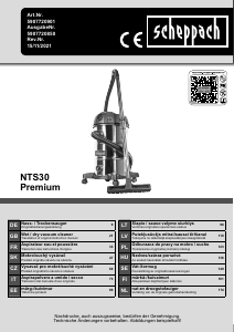 Mode d’emploi Scheppach NTS30 Premium Aspirateur