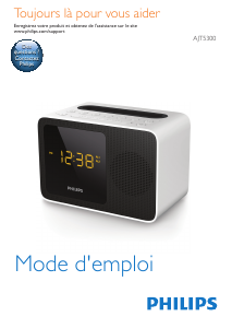 Mode d’emploi Philips AJT5300W Radio-réveil