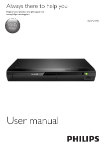 Manual Philips BDP2190 Blu-ray Player
