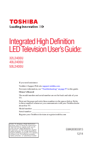 Manual Toshiba 40L2400U LED Television