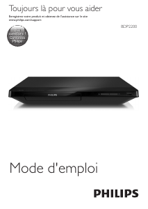 Mode d’emploi Philips BDP2200 Lecteur de blu-ray