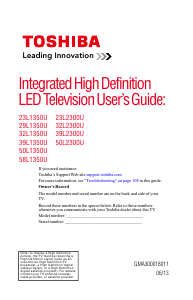 Manual Toshiba 32L2300U LED Television