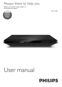 Manual Philips BDP2285 Blu-ray Player