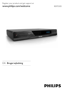 Brugsanvisning Philips BDP2500 Blu-ray afspiller