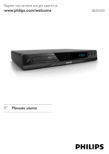 Manuale Philips BDP2500 Lettore blu-ray