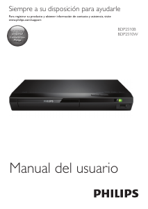 Manual de uso Philips BDP2510B Reproductor de blu-ray