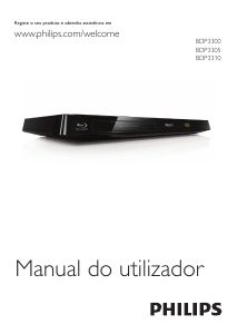 Manual Philips BDP3300 Leitor de blu-ray
