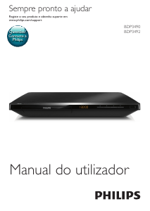 Manual Philips BDP3490 Leitor de blu-ray