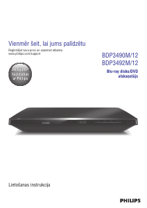 Rokasgrāmata Philips BDP3490 Blu-ray atskaņotājs