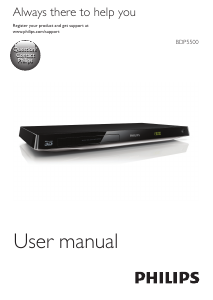 Manual Philips BDP5500 Blu-ray Player