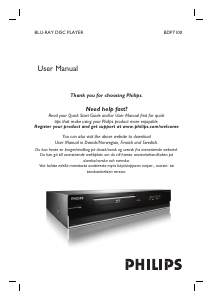 Manual Philips BDP7100 Blu-ray Player