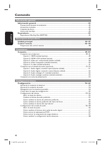 Manual de uso Philips BDP7100 Reproductor de blu-ray