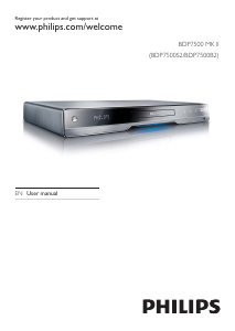 Manual Philips BDP7500B2 Blu-ray Player