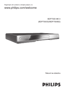 Návod Philips BDP7500B2 Blu-ray prehrávač