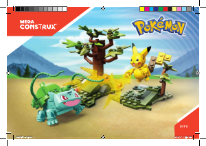 Handleiding Mega Construx set DYF11 Pokemon Pikachu tegen Bulbasaur