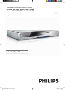 Manuál Philips BDP7500SL Přehrávač Blu-ray