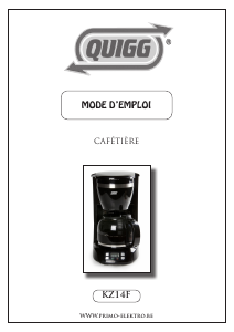 Mode d’emploi Quigg KZ14F Cafetière