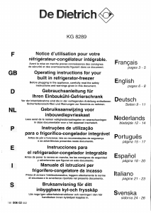 Mode d’emploi De Dietrich KG8289E1 Réfrigérateur combiné