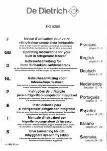 Mode d’emploi De Dietrich KG8289E4 Réfrigérateur combiné