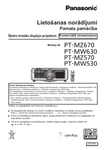 Rokasgrāmata Panasonic PT-MW530 Projektors